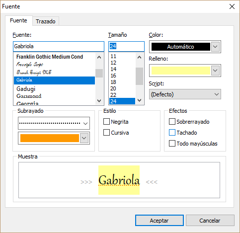 Diálogo de fuentes (Windows)